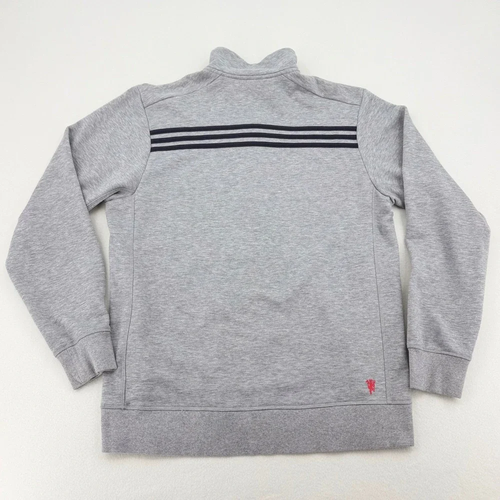 Adidas Manchester United FC Soccer Track Jacket Mens Large Grey AC1932 Excellent
